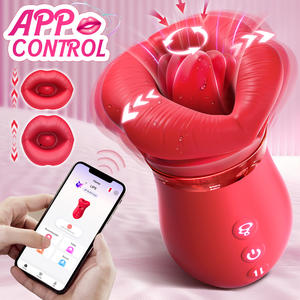 लाल होंठ बड़े मुंह महिला जीभ चूसने वयस्क यौन हस्तमैथुन उपकरण ऐप रिमोट के साथ लाठी वाइटिंग - Product Image 1