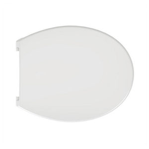 Siège de toilette thermoformé blanc, forme ovale, taille standard - Product Image 1