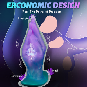 Vibrierender Analdildo Prostatamassagegerät Großer Butt Plug Weiches Umweltfreundliches Wasserdichtes Silikon 10-Frequenz-Vibration Unterstützung - Product Image 4