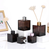 50ml 100ml 150ml 200ml fabrication directe en gros diffuseur de roseau d'arôme de luxe diffuseur de bouteille d'aromathérapie en verre carré