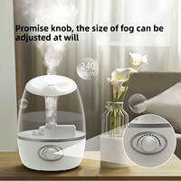 Humidificateur à ultrasons à brume froide 3L, remplissage par le haut, diffuseur d'huiles essentielles intégré, ultra silencieux 26dB pour chambre de bébé, compatible OEM