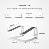 Soporte Universal Desmontable de Metal para Laptop, Base Ergonómica de Aluminio para Escritorio, Soporte para Notebook