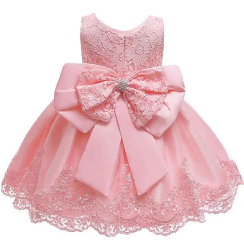 3-10 Years Kids Ballet Tulle Children Dust Pink Dance Tutu White Puffy Kids Lace Wedding Hot Sale Princess Flower Dresses