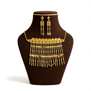 Arabian Choker Martasha <b>Set</b> Middle Eastern Jewelry <b>Set</b> Dubai <b>Gold</b> Necklace <b>Gold</b> Plated Arabic Necklace Traditional Arabic <b>Set</b> - Product Image 1