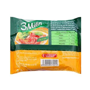 Nouilles aux crevettes instantanées 3Mien 65g, saveur épicée et acidulée, best-seller - Product Image 4