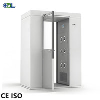 Douche à air pour marchandises avec capteur automatique, dimension personnalisée, matériau SS304, conforme à la norme ISO14644