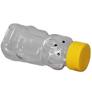 300ml bal PET plastik ayı sıkılabilir şişe, gıda sınıfı 240ml 500ml PET plastik sıkmak bal ayı şişeleri ile üst kapak