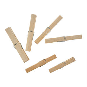 天然木 環境に優しい ヨーロッパスタイル キッチン物干しラック 強力グリップ 多機能フックタイプ バッグクリップ 木製 - Product Image 5