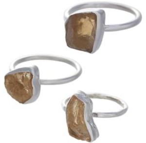 Amatista natural Piedra preciosa en bruto Joyería de plata esterlina Anillos en bruto Anillo de amatista en bruto Anillo de cristal sin cortar orgánico Púrpura - Product Image 2