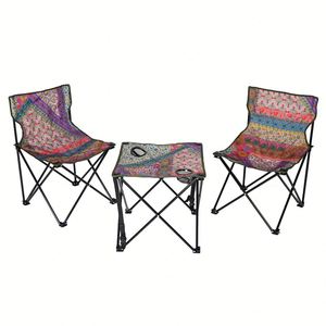 Outdoor Folding Set Portable Easy to Fold Camping Supplies Picnic Stall Barbecue <b>Table</b> and Chair - Product Image 2