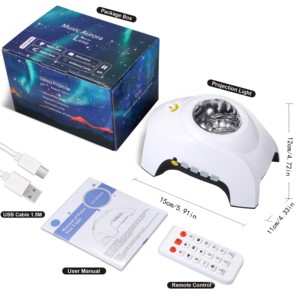 [OEM/MOQ1] Nouveauté Projecteur Galaxie Wupro 1100 pour <span class=keywords><strong>Cinéma</strong></span> Maison Veilleuse Rêve Aurore Lampe Musicale Éléphant - Product Image 1