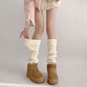 Calentadores <span class=keywords><strong>de</strong></span> Piernas Gruesos y Cálidos para Invierno, Transpirables, con Patrón Sólido, Estilo Coreano, Tejido Grueso, Calcetines Holgados y Versátiles para <span class=keywords><strong>Mujer</strong></span> - Product Image 4