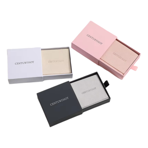 Xinxing petit motif carré personnalisé glisser papier bijoux boîtes d'emballage anneau Bracelet pendentif cadeau boîte à bijoux emballage tiroir - Product Image 1