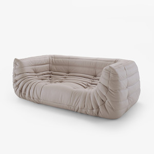Premium Italian Style Caterpillar Floor <b>Sofa</b> Luxury 2 Seater Pleated Couch for Villa Living Room - Product Image 3