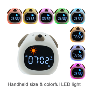 Silicone RGB bầu không khí ánh sáng ban đêm Đèn chức năng báo lại + máy hỗ trợ giấc ngủ cạnh giường ngủ kỹ thuật số Đồng hồ báo thức với loa - Product Image 6