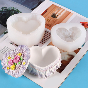 Sớm Riser DIY Tình Yêu Rose Lưu Trữ Hộp Khuôn Epoxy Resin Silicone Khuôn Mẫu Cho Lưu Trữ Đồ Trang Sức Vòng Cổ Pendant Trang Trí Nội Thất - Product Image 3