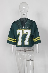 Maglietta sportiva Casual in <span class=keywords><strong>pizzo</strong></span> Patchwork con scollo a V in <span class=keywords><strong>maglia</strong></span> <span class=keywords><strong>corta</strong></span> da donna - Product Image 6