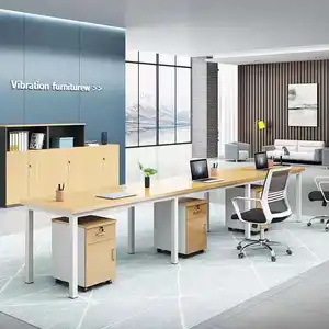 Yüksek kaliteli Metal taban ofis masası ofis İş İstasyonu ile dolum