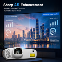 Proyector Láser Profesional de Tiro Corto con Mejora 4K, Relación de Aspecto 0.44:1, 5200 Lúmenes, Portátil, con Altavoces Integrados, para Educación, Conferencias, AV