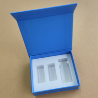 Boîte cadeau personnalisée en carton recyclable avec fermeture magnétique, finition brillante/mate, revêtement UV, doublure en éponge pour injection à 12 aiguilles
