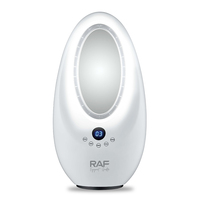 Ventilador sin Aspas RAF de 70W, 3 Velocidades, Temporizador de 12H, Bajo Nivel de Ruido, 45 °   Control remoto con pantalla digital y suministro de aire de ángulo amplio giratorio