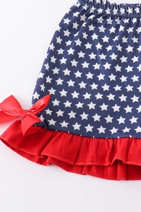 Últimas novedades de EE. UU. Ropa para Niñas de 1 Año para el 4 de Julio, Apliques de Bandera Patriótica, Conjuntos de Ropa Infantil de Boutique para Niñas de 4 Años - Product Image 5