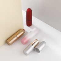 Emballage de rouge à lèvres en plastique de couleur personnalisée avec un design en forme de balle, brillant, imperméable, mat, sérigraphié