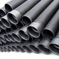Tuyau de drainage en HDPE à double paroi ondulé de 18 pouces à l'intérieur lisse