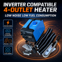 Chauffage au diesel intégré 12V 5KW 5L pour stationnement, équipé d'un écran LCD, adapté aux garages, aux camping-cars, couleur : noir