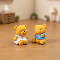 Figurines d'ours en peluche mignons pour couples, mini-ornements d'ours, décoration de mariage, de bureau, de tableau de bord de voiture, artisanat, cadeau