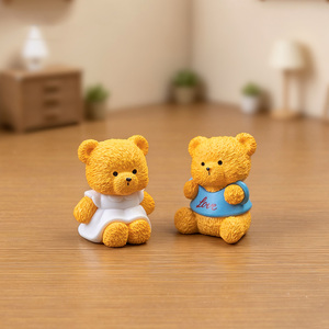 卸売のかわいいカップルのテディベアフィギュア、ミニベアオーナメント、結婚式のデスクトップ、車のダッシュボード、家の装飾工芸品、ギフト - Product Image 4