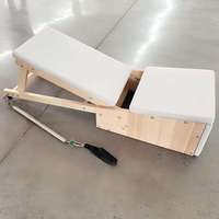 Chaise de Pilates pliable en bois d'érable pour entraînement de base, idéale pour la maison, la salle de sport et les studios de Pilates, pour des exercices corporels complets