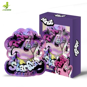 Thiết Kế Mới Rỗng 3.5G 7G 28G Mùi Bằng Chứng Nắp Kéo Holographic Kỳ Lạ Chết Cắt Zip Khóa Mylar Túi Với Cửa Sổ Hộp Bao Bì Thiết Lập - Product Image 3