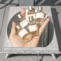 Flacon de parfum élégant de haute qualité, personnalisé, imprimé à l'écran, 30 ml, 50 ml, 100 ml, petit flacon de parfum vide, emballage en verre pour parfum de poche