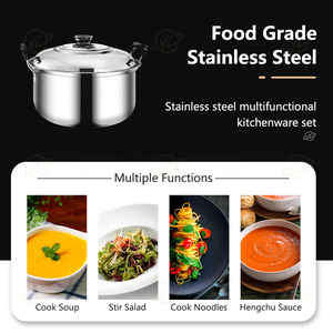 YITIAN 5 Parça Kichvoe Paslanmaz Çelik Tencere Seti Kapaklı İndüksiyonlu Ocaklar İçin Uygun Mutfak Kullanımı İçin Çift Saplı Çorba Tencereleri - Product Image 4