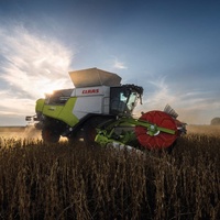 Moissonneuse-batteuse polyvalente pour soja, maïs et céréales, machine agricole 160 CV, réservoir de grain de 2000 L, récolte multi-cultures