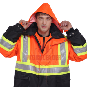 Chaqueta DE SEGURIDAD reflectante de invierno 3 en 1 impermeable a prueba de viento para lluvia clima frío para exteriores - Product Image 1