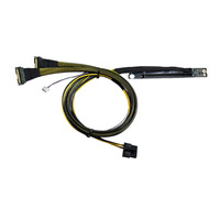 PCIE io CEM الناهض كابل PCIe6.0 فتحة 16X إلى MCIO 8X * 2 + HSG PH4.2 8P + HSG PH2.0 4P طبقة واحدة قابلة للتكديس