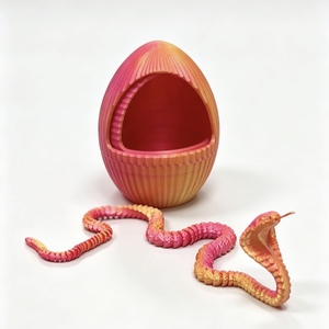 Serpiente Cobra Articulada Impresa en 3D con Huevo, Degradado Bicolor, PLA Sedoso, Juguete Flexible Antiestrés, Adorno de Escritorio, Regalo 22Network - Product Image 5