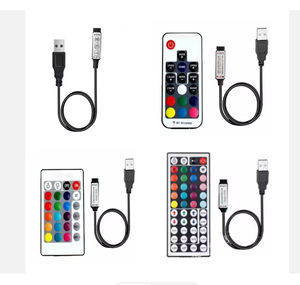 DC 5V คอนโทรลเลอร์ USB รีโมทคอนโทรลไร้สาย RF ตัวควบคุมความสว่างขนาดเล็ก 3 ปุ่ม 17 ปุ่ม 24 ปุ่ม 44 ปุ่มสำหรับ 5050/2835/3528 RGB ไฟ LED แถบ - Product Image 1