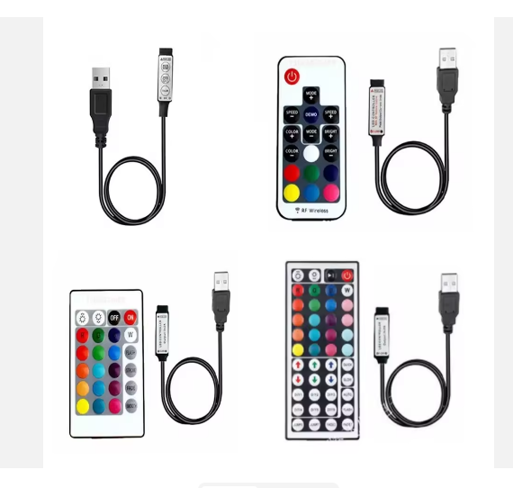 DC 5V USB Controller RF Wireless Remote Control Dimmer Mini 3key 17key 24key 44keys for 5050/2835/3528 RGB Led Strips Lights