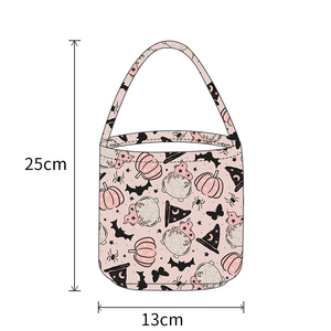 Impresión completa niños <span class=keywords><strong>Halloween</strong></span> lona Tote cesta personalizar patrón niños Festival regalo fiesta cubo bolsas - Product Image 3