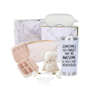 Panier de soins personnels pour femmes en acier inoxydable avec outils de <span class=keywords><strong>soin</strong></span> du visage Gua Sha, personnalisé pour la fête des mères - Product Image 1