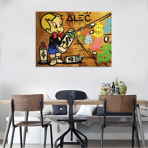 Boy Money Bag Graffiti <span class=keywords><strong>Alec</strong></span> Monopolyingly Street Poster pintura sobre lienzo dormitorio pared arte HD decoración cuadros decoración del hogar - Product Image 6