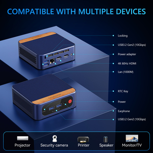 มินิเดสก์ท็อปพีซีราคาดี <span class=keywords><strong>Intel</strong></span> N100 <span class=keywords><strong>NUC</strong></span> DDR4 WiFi Win11 Pro Linux สำหรับธุรกิจสำนักงานที่บ้านคอมพิวเตอร์ SSD EU JP UK - Product Image 4