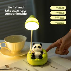 Lámpara <span class=keywords><strong>de</strong></span> escritorio creativa LED Panda para estudiantes, recargable, adecuada para dormitorio o dormitorio, luz <span class=keywords><strong>de</strong></span> noche táctil, regalo <span class=keywords><strong>de</strong></span> cumpleaños, lámpara <span class=keywords><strong>de</strong></span> noche - Product Image 2