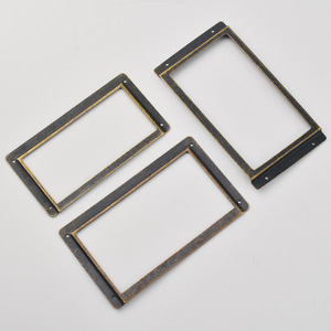 Cadre d'étiquettes rectangulaire en bronze antique pour organisateur de tiroirs, support mural en fer - Product Image 1
