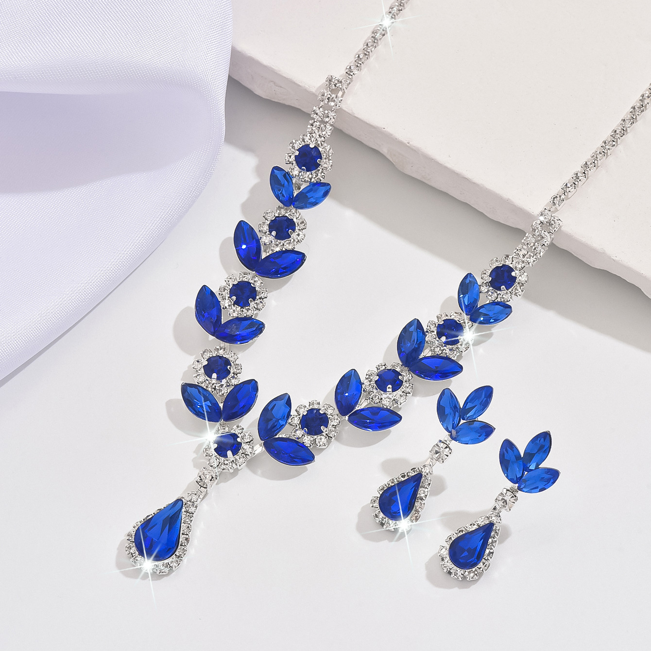 Bridal Korean Style Jewelry Crystal Amethyst Necklace Earring Set Wedding Dress Accessories| Alibaba.com Bridal Korean Style Jewelry Crystal Amethyst Necklace Earring Set Wedding Dress Accessories| Alibaba.com