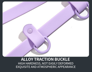 Guinzaglio per Cani a Mani Libere in PVC da 2,5m, Guinzaglio Elastico Regolabile da Cintura per Corsa e Passeggiate Notturne, Impermeabile Riflettente, Doppio Guinzaglio per Cani - Product Image 5