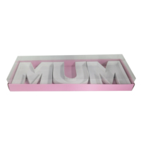 Fillable Love Floral Chocolat Fraise Emballage Lettre En Forme De MUM Boîte Cadeau pour Traiter La Fête Des Mères